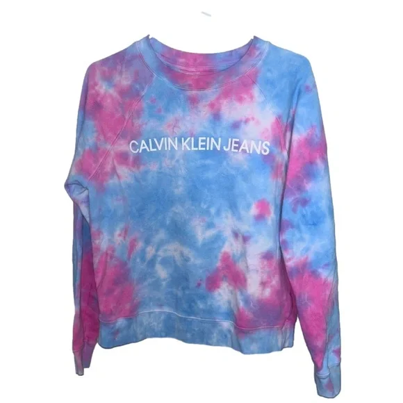 Calvin Klein Jeans Women’s Tie Dye Crewneck - Picture 1 of 6